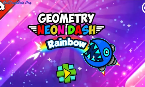 Play Geometry Neon Dash Rainbow